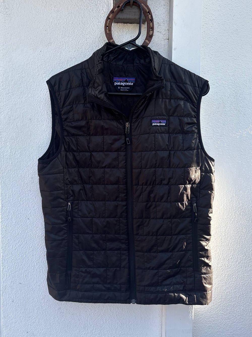 Men's Black Patagonia Nano Puff Vest (Small)